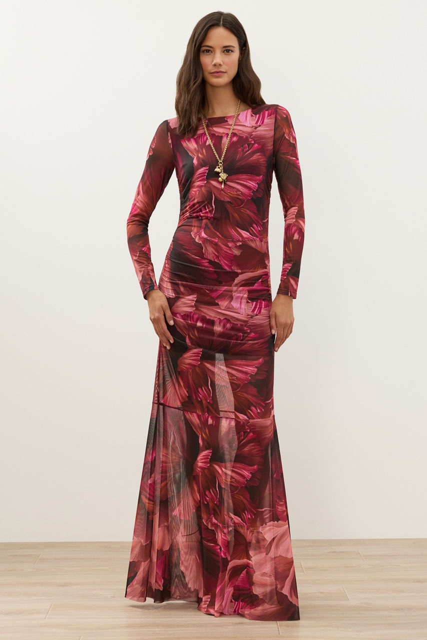 DIOVANNA RUCHED MAXI DRESS, , large image 3