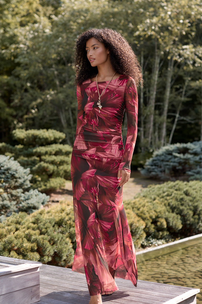 DIOVANNA RUCHED MAXI DRESS, , large image 7