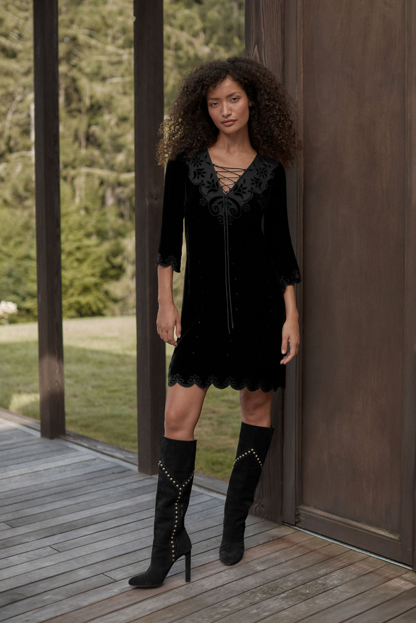 TULSA LACE UP MINI DRESS, , large image 5