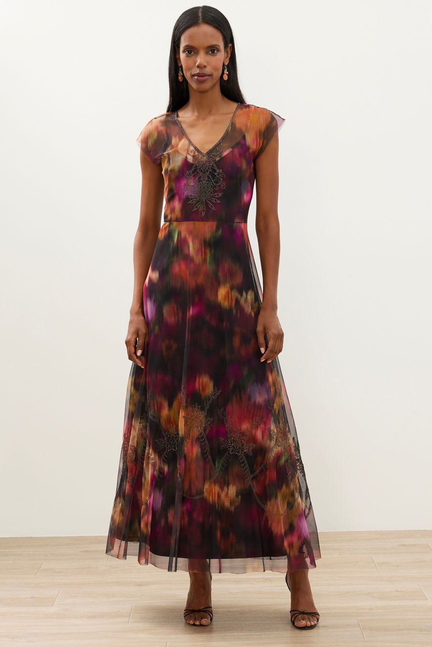 MERTINA MAXI MESH DRESS, , large image 2