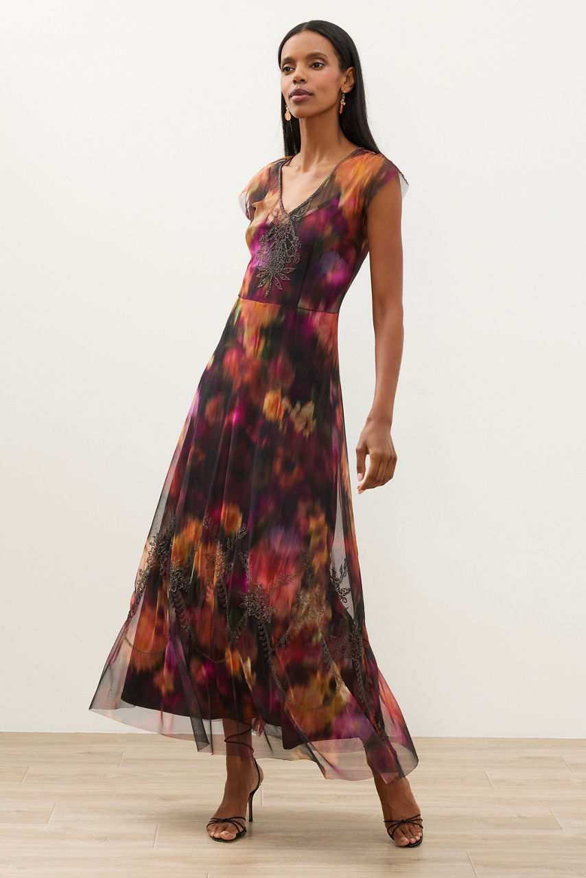 MERTINA MAXI MESH DRESS, , large image 3