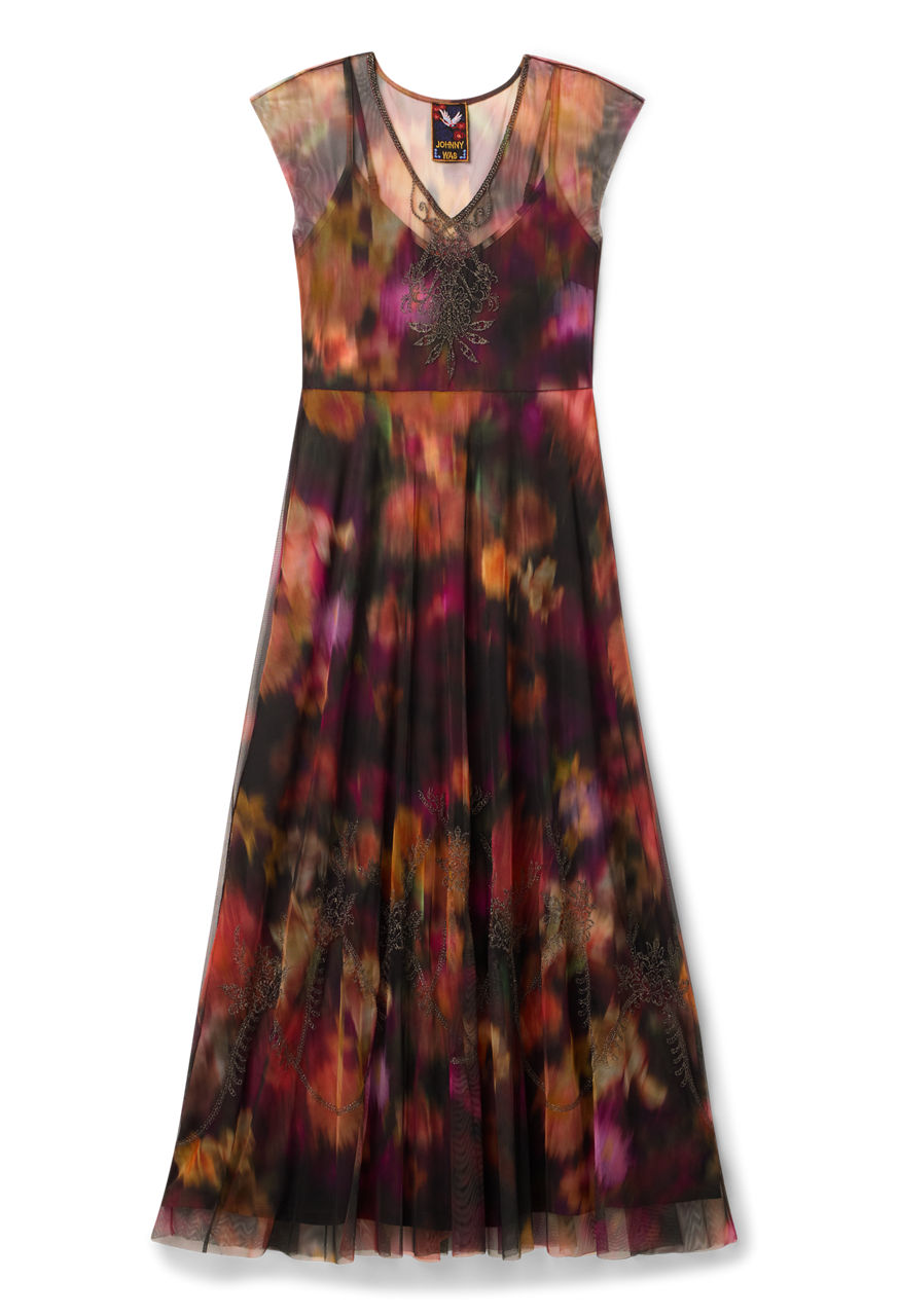 MERTINA MAXI MESH DRESS, , large image 4