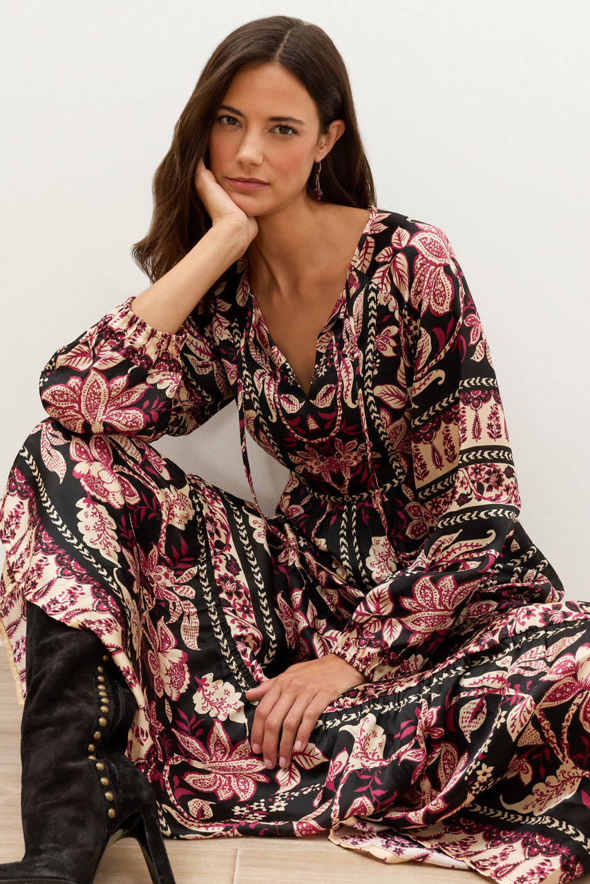 MAKAYLA PEASANT MAXI DRESS, , large image 1