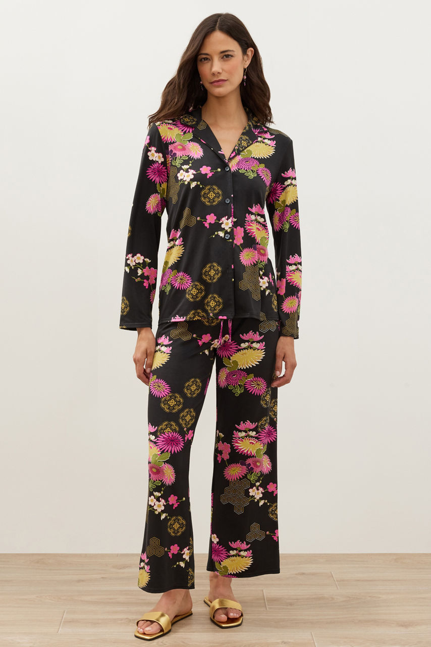 NATORI X JW LONG SLEEVE PRINTED COZY PAJAMA SET, , large image 1