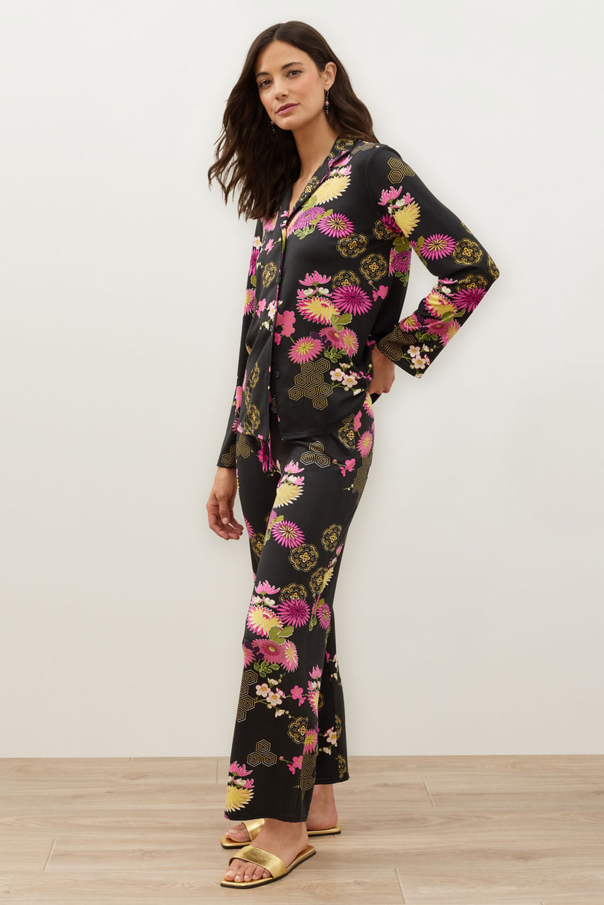 NATORI X JW LONG SLEEVE PRINTED COZY PAJAMA SET, , large image 3