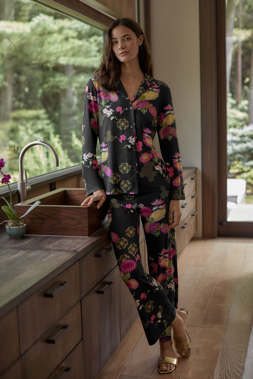 NATORI X JW LONG SLEEVE PRINTED COZY PAJAMA SET, , large image 5