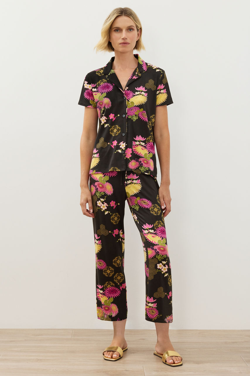 NATORI X JW SHORT SLEEVE PRINTED COZY PAJAMA SET, , large image 1