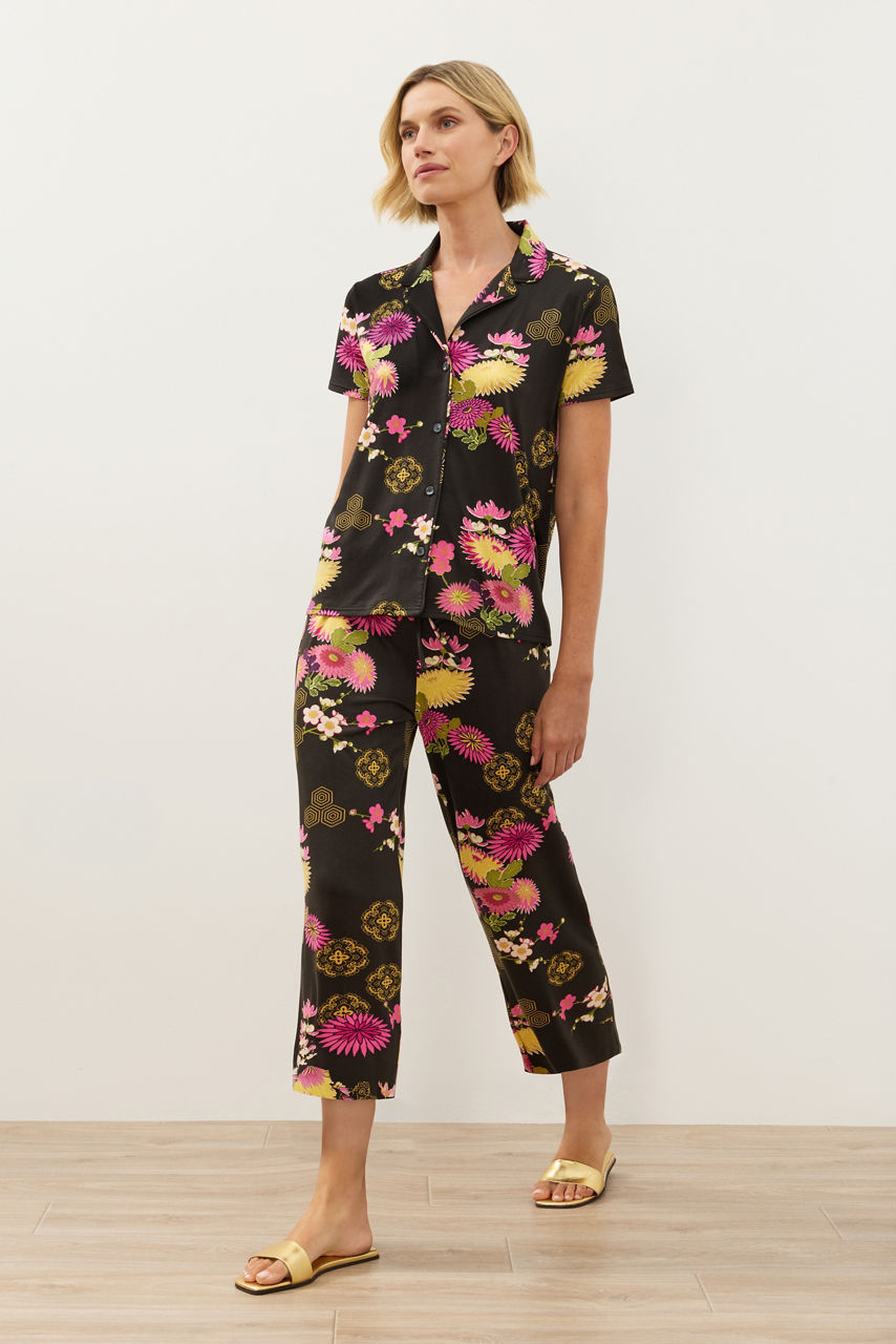 NATORI X JW SHORT SLEEVE PRINTED COZY PAJAMA SET, , large image 2