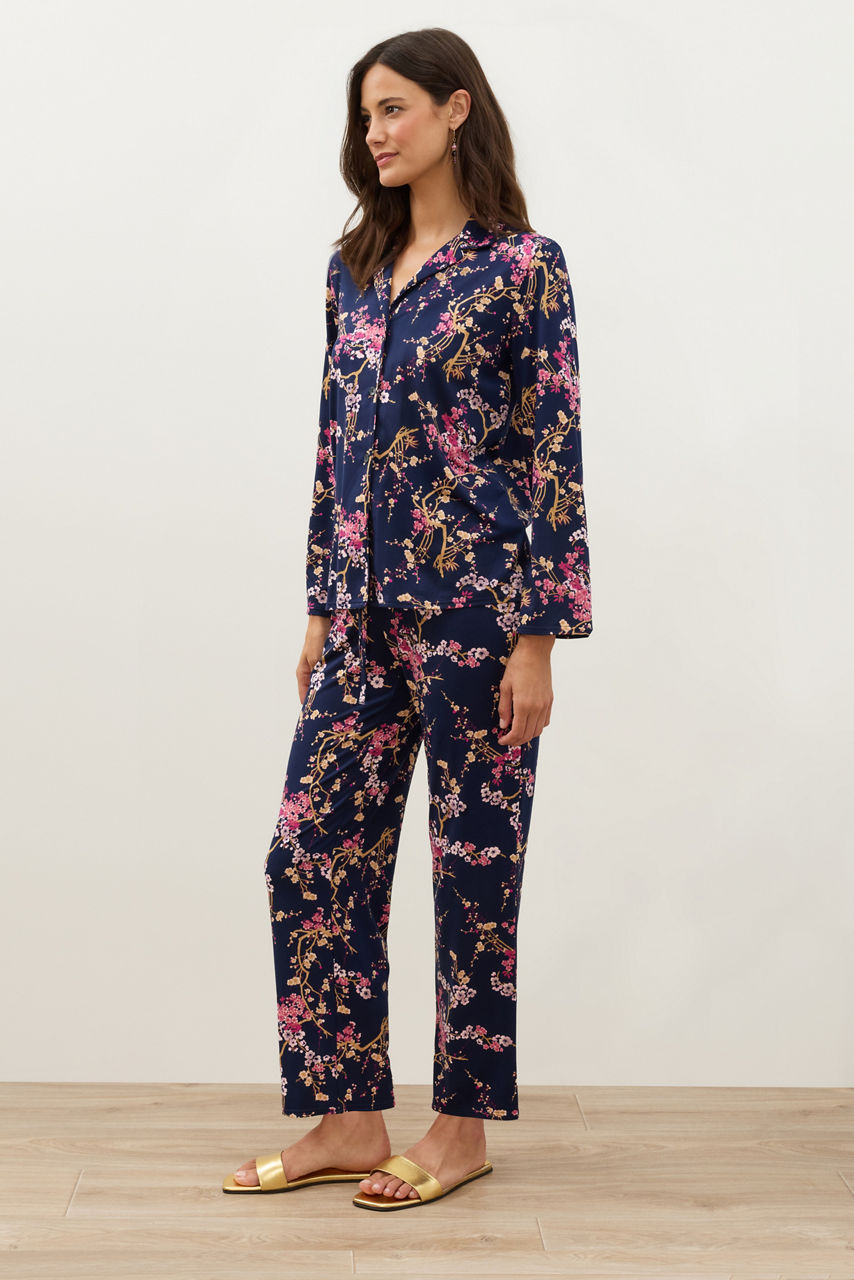 NATORI X JW LONG SLEEVE PRINTED COZY PAJAMA SET, , large image 3