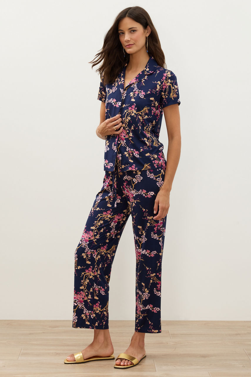 NATORI X JW SHORT SLEEVE PRINTED COZY PAJAMA SET, , large image 1