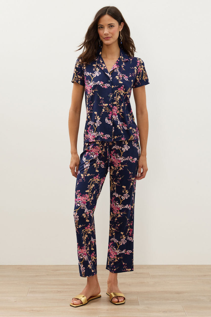 NATORI X JW SHORT SLEEVE PRINTED COZY PAJAMA SET, , large image 2