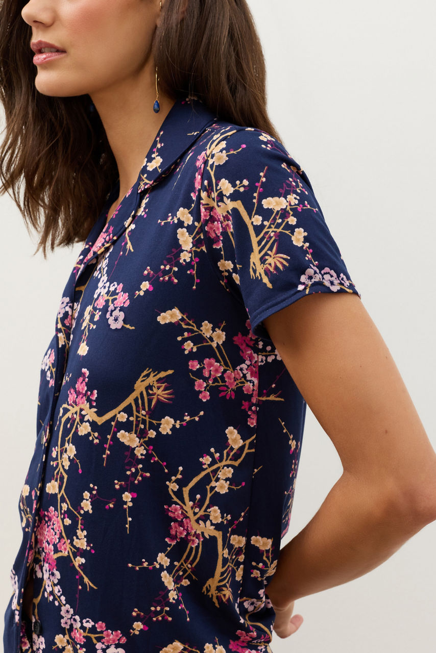 NATORI X JW SHORT SLEEVE PRINTED COZY PAJAMA SET, , large image 3