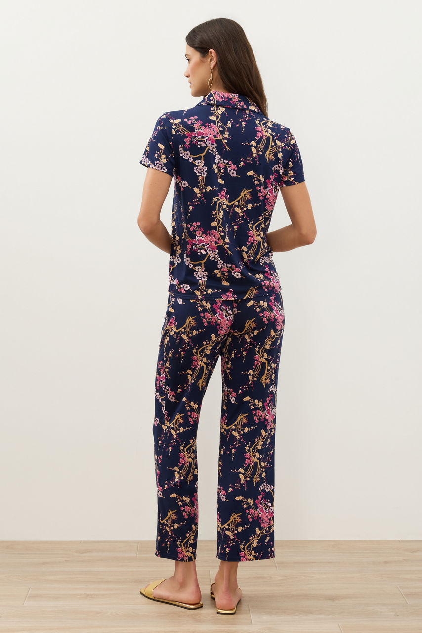 NATORI X JW SHORT SLEEVE PRINTED COZY PAJAMA SET, , large image 4