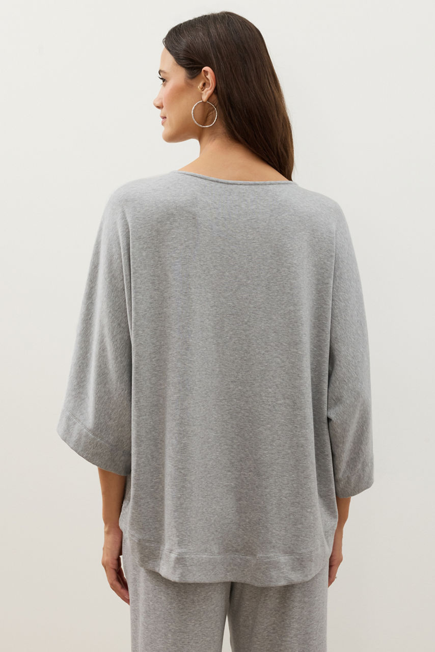 NATORI X JW BRUSHED FRENCH TERRY KIMONO TOP, , large image 4