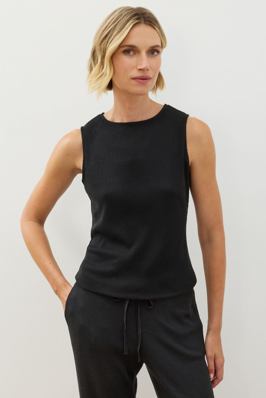 NATORI X JW BRUSHED RIB SHELL TANK, , large image 2