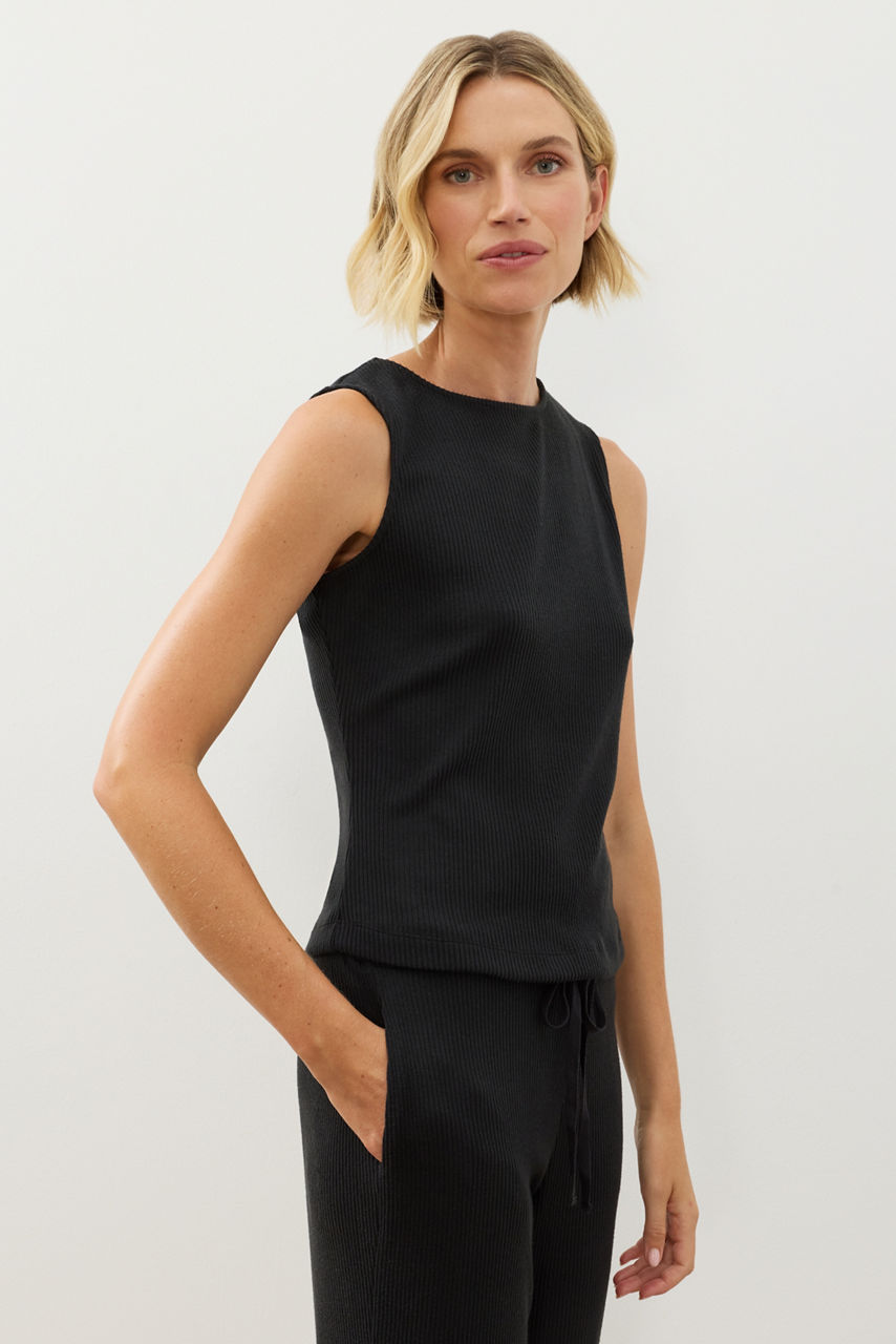 NATORI X JW BRUSHED RIB SHELL TANK, , large image 3