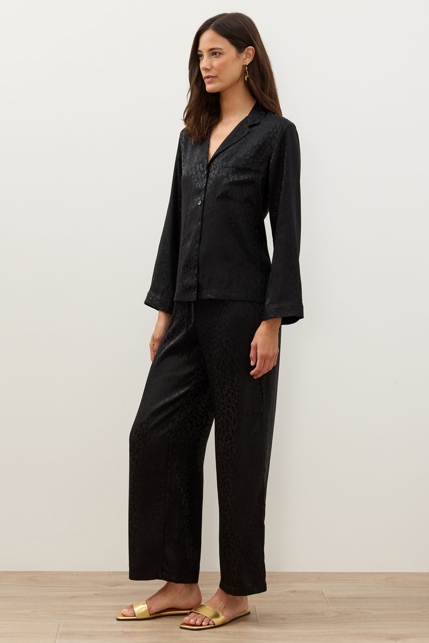 NATORI X JW LONG SLEEVE SATIN JACQUARD PAJAMA SET, , large image 4