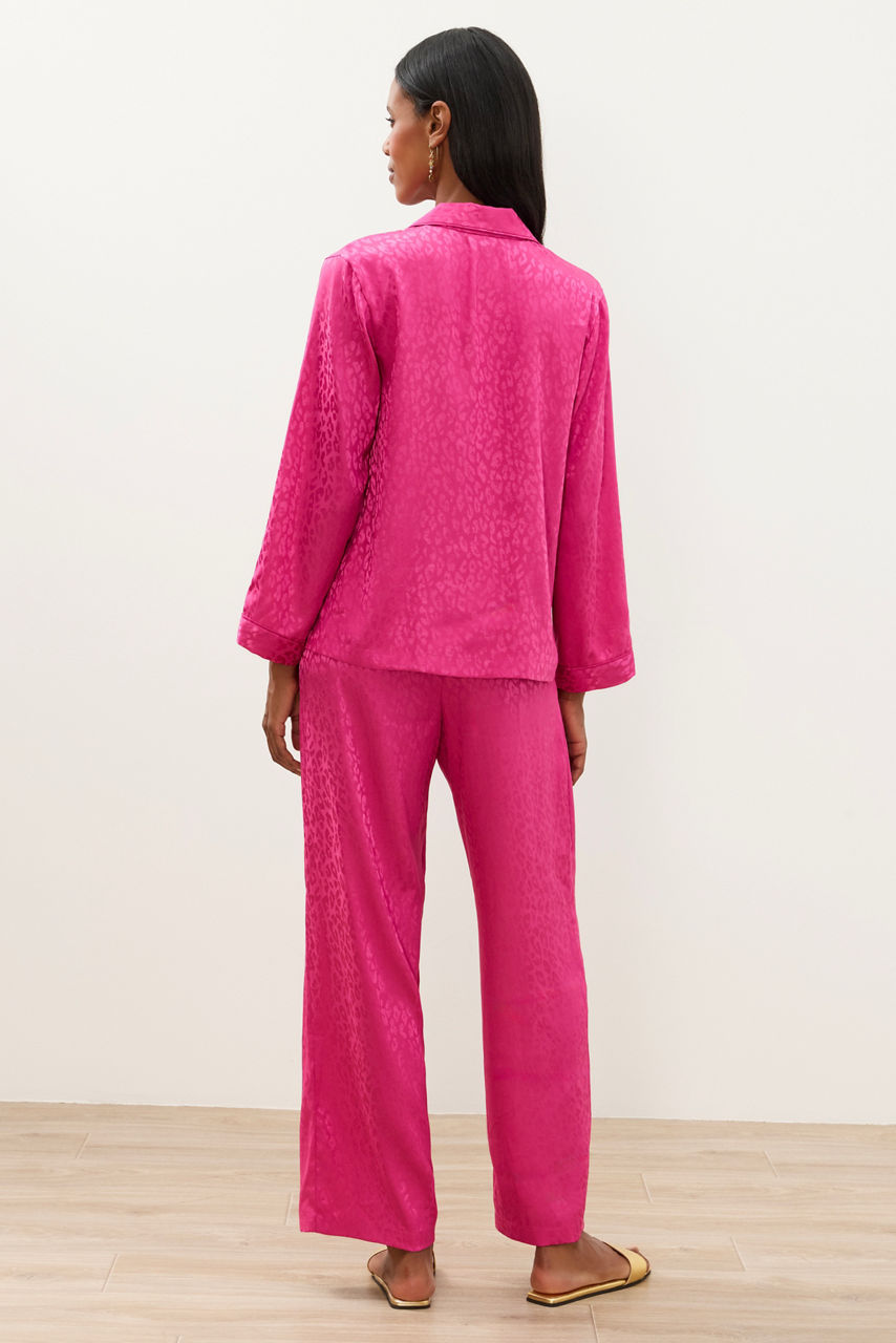 NATORI X JW LONG SLEEVE SATIN JACQUARD PAJAMA SET, , large image 4