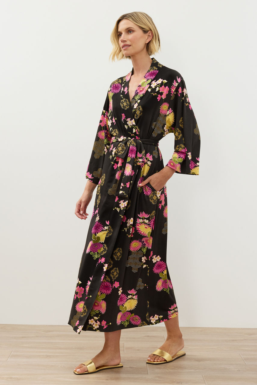 NATORI X JW PRINTED COZY KNIT ROBE, , large image 2
