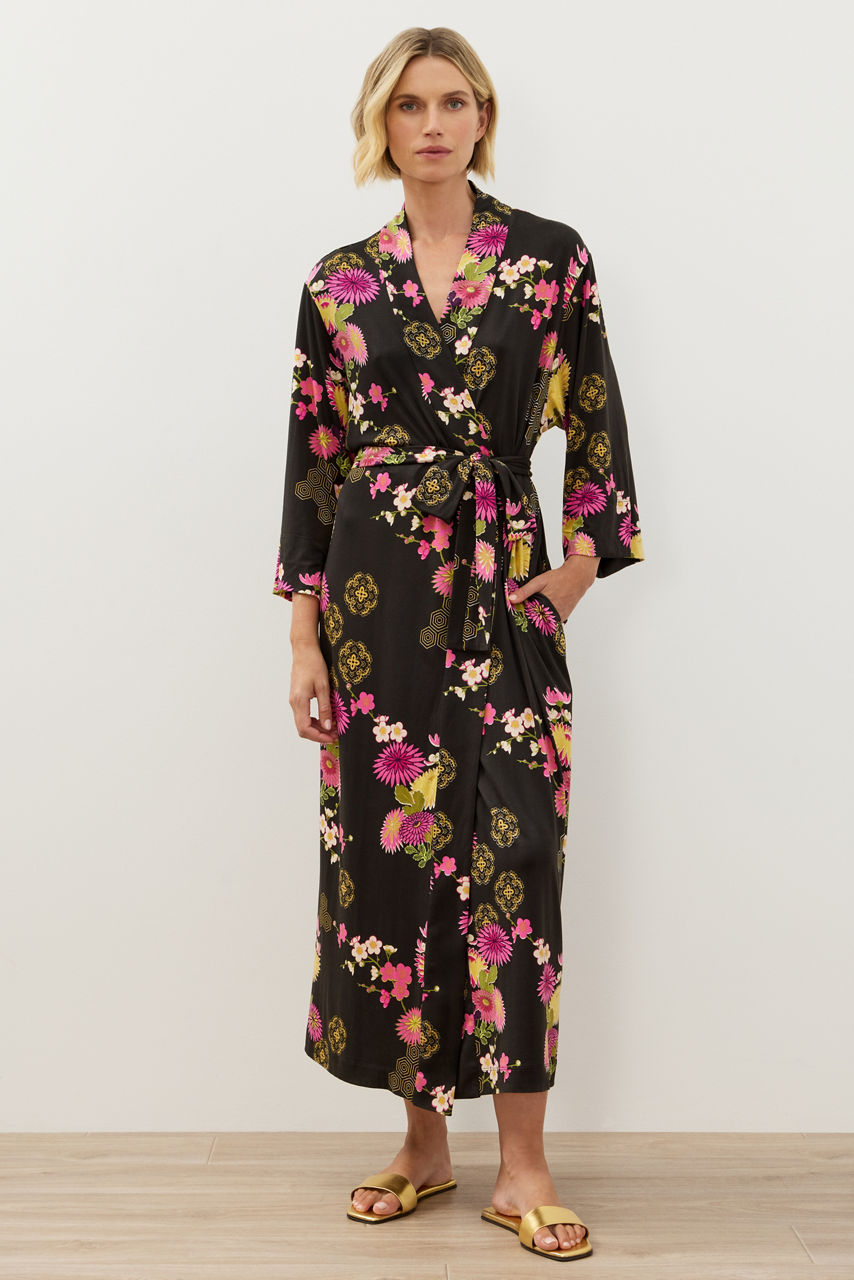 NATORI X JW PRINTED COZY KNIT ROBE, , large image 3