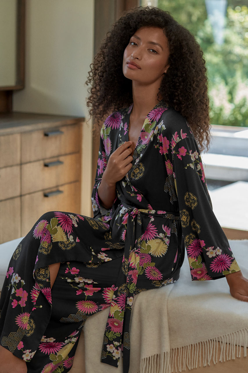NATORI X JW PRINTED COZY KNIT ROBE, , large image 6