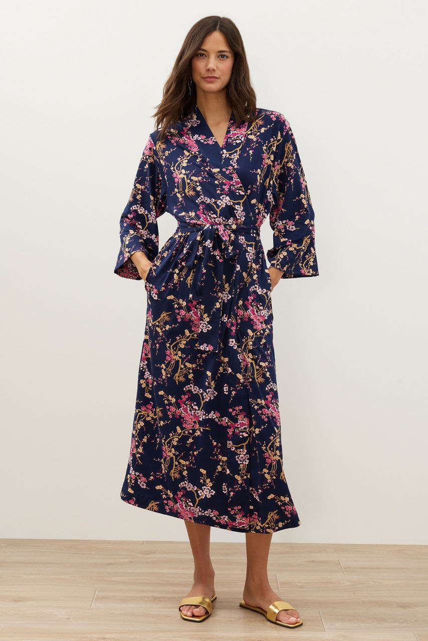 NATORI X JW PRINTED COZY KNIT ROBE, , large image 1