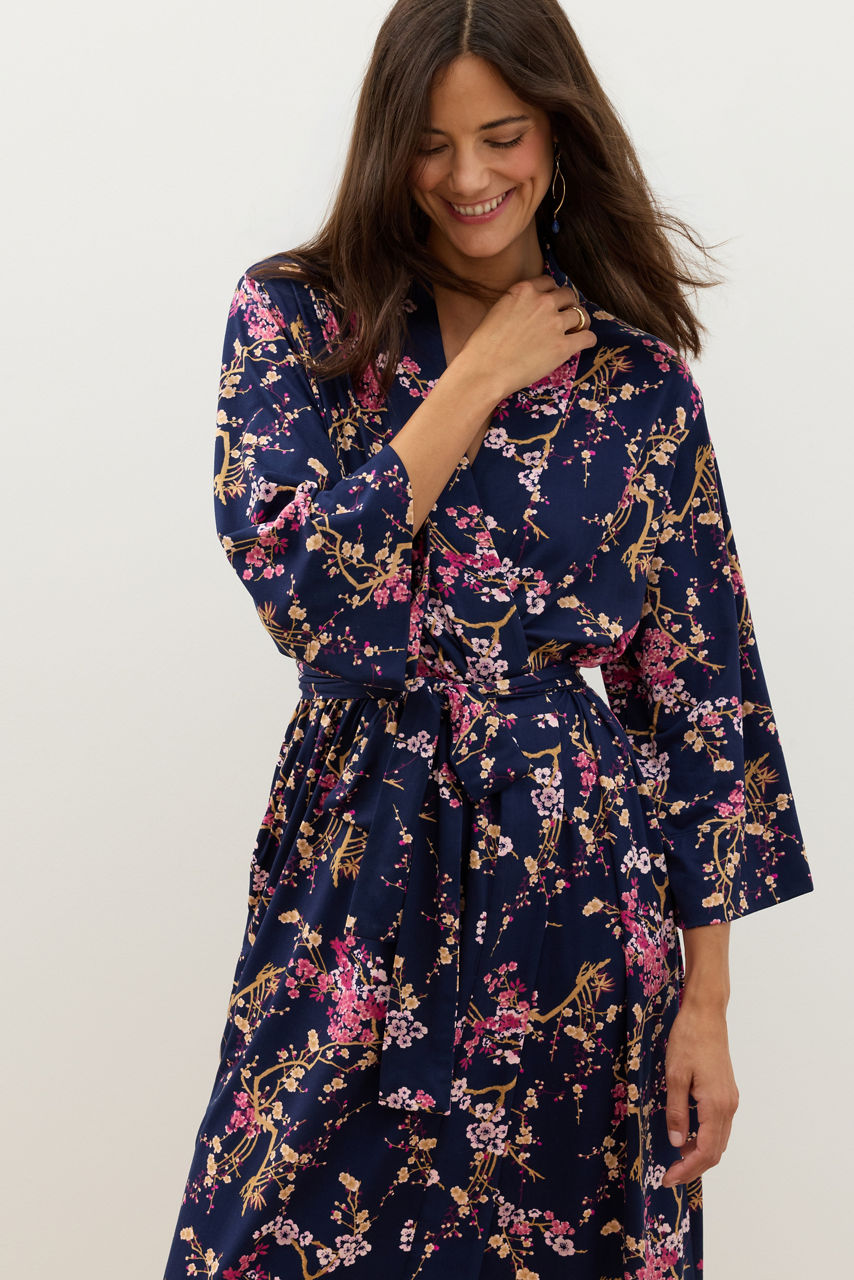 NATORI X JW PRINTED COZY KNIT ROBE, , large image 2
