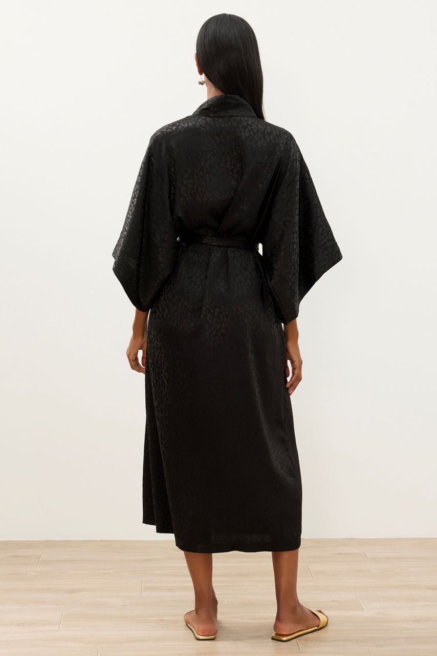 NATORI X JW ANIMAL SATIN JACQUARD ROBE, , large image 3