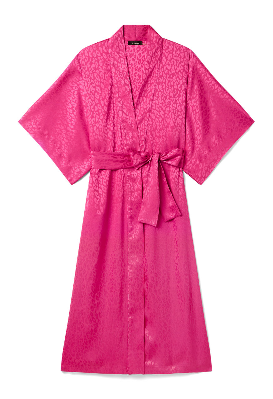 NATORI X JW ANIMAL SATIN JACQUARD ROBE, , large image 4