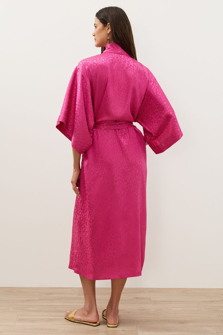 NATORI X JW ANIMAL SATIN JACQUARD ROBE, , large image 5