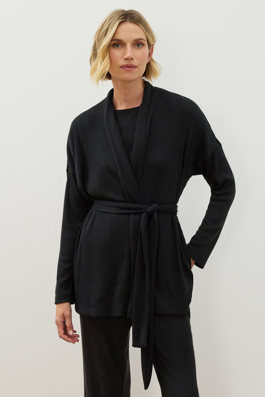 NATORI X JW BRUSHED RIB CARDIGAN, , large image 2