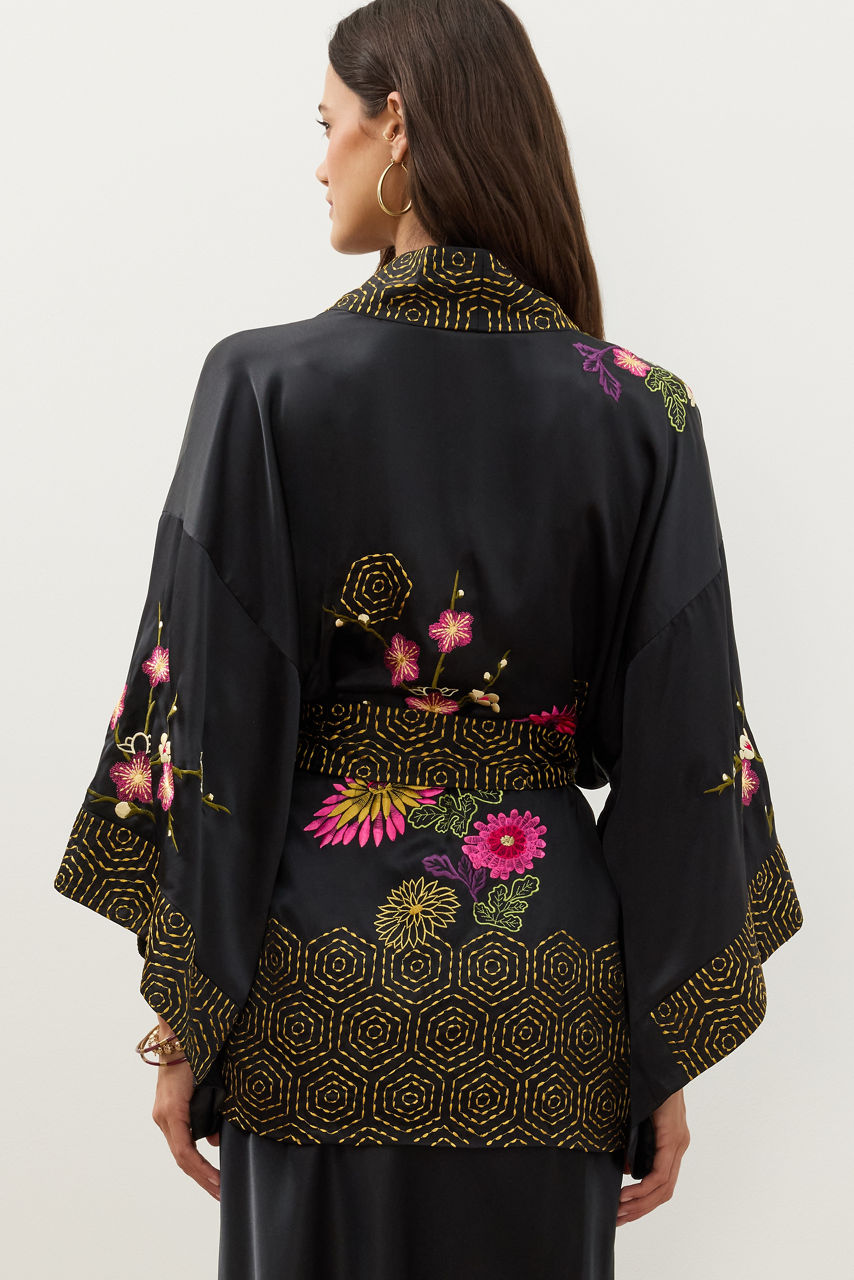 NATORI X JW EMBROIDERED SILK WRAP, , large image 5