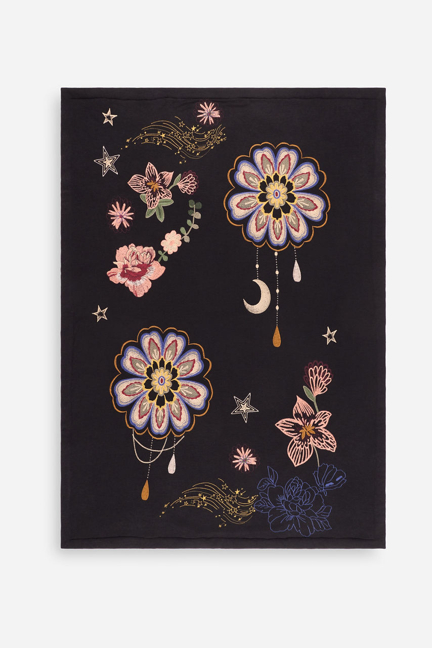 EMBROIDERED THROW BLANKET, , large image 1