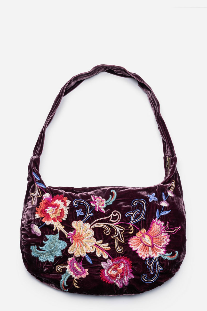 TAZARI VELVET CROSSBODY BAG, , large image 1