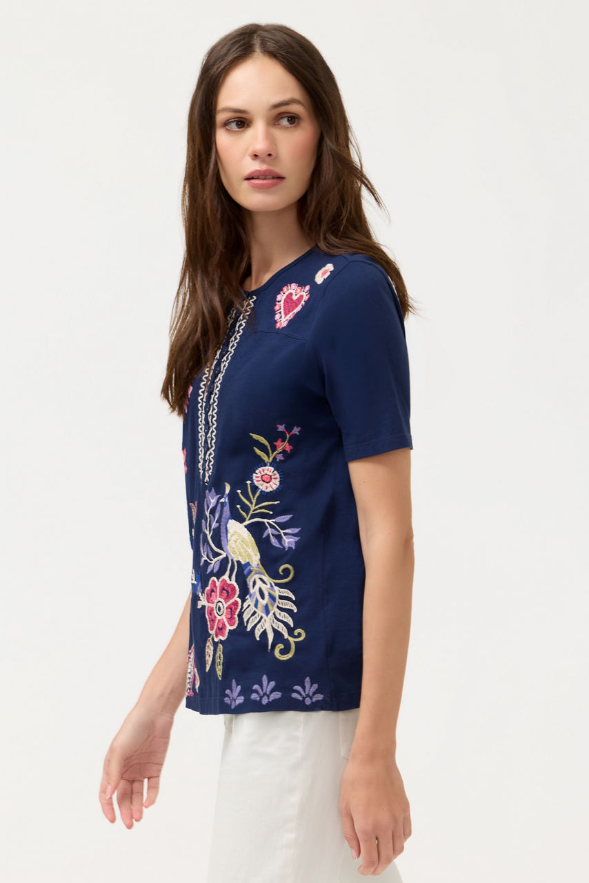 SHORT SLEEVE SEAMED TEE, , large image 2