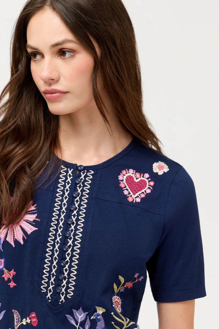 SHORT SLEEVE SEAMED TEE, , large image 3