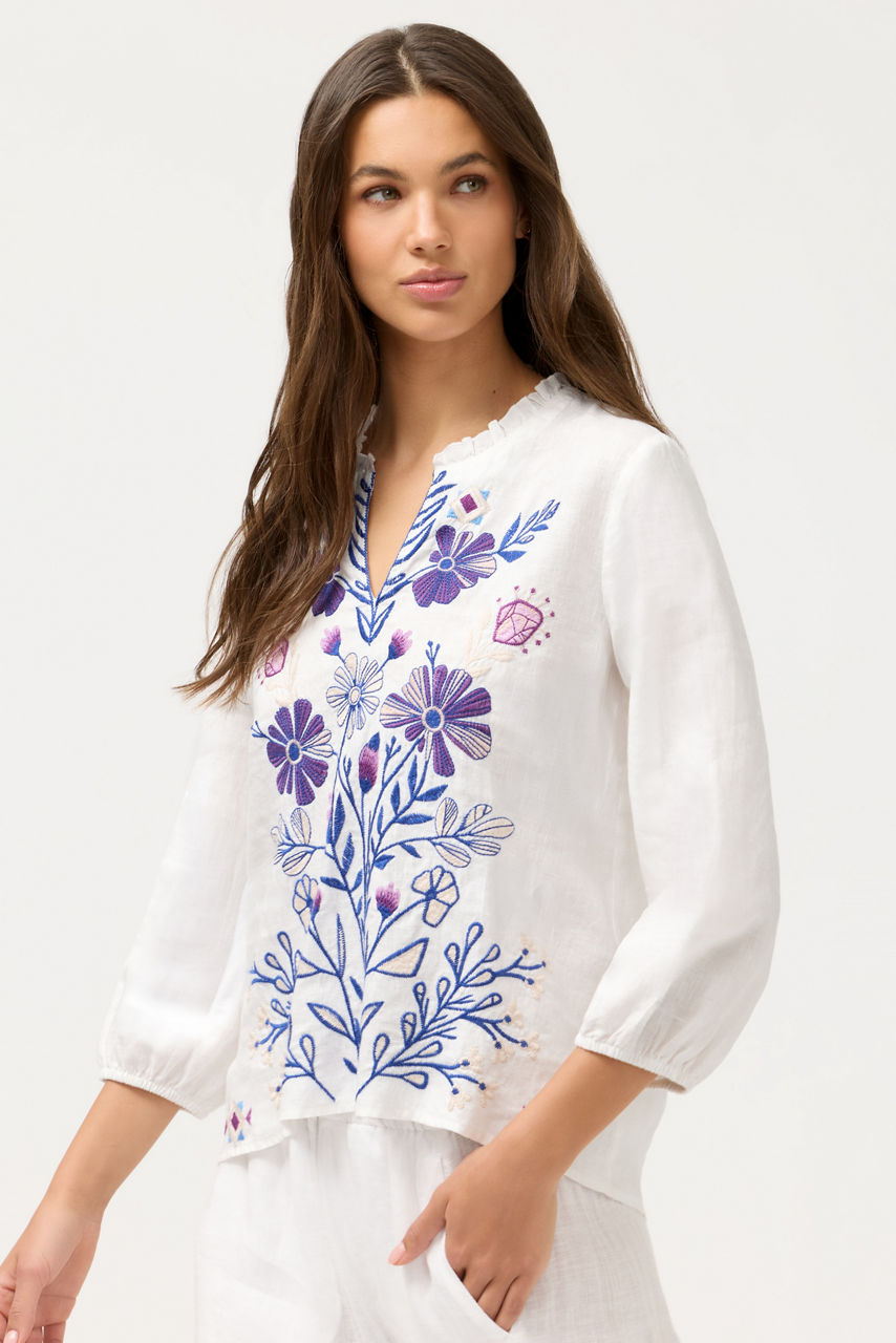 RUFFLE FIELD BLOUSE, , large image 2