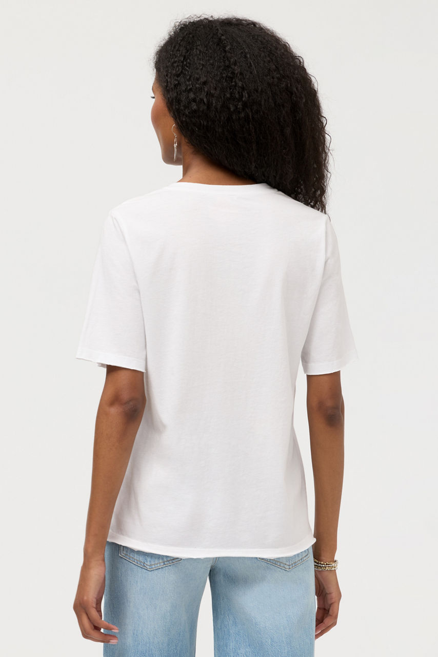 RAW HEM V-NECK TEE, , large image 4