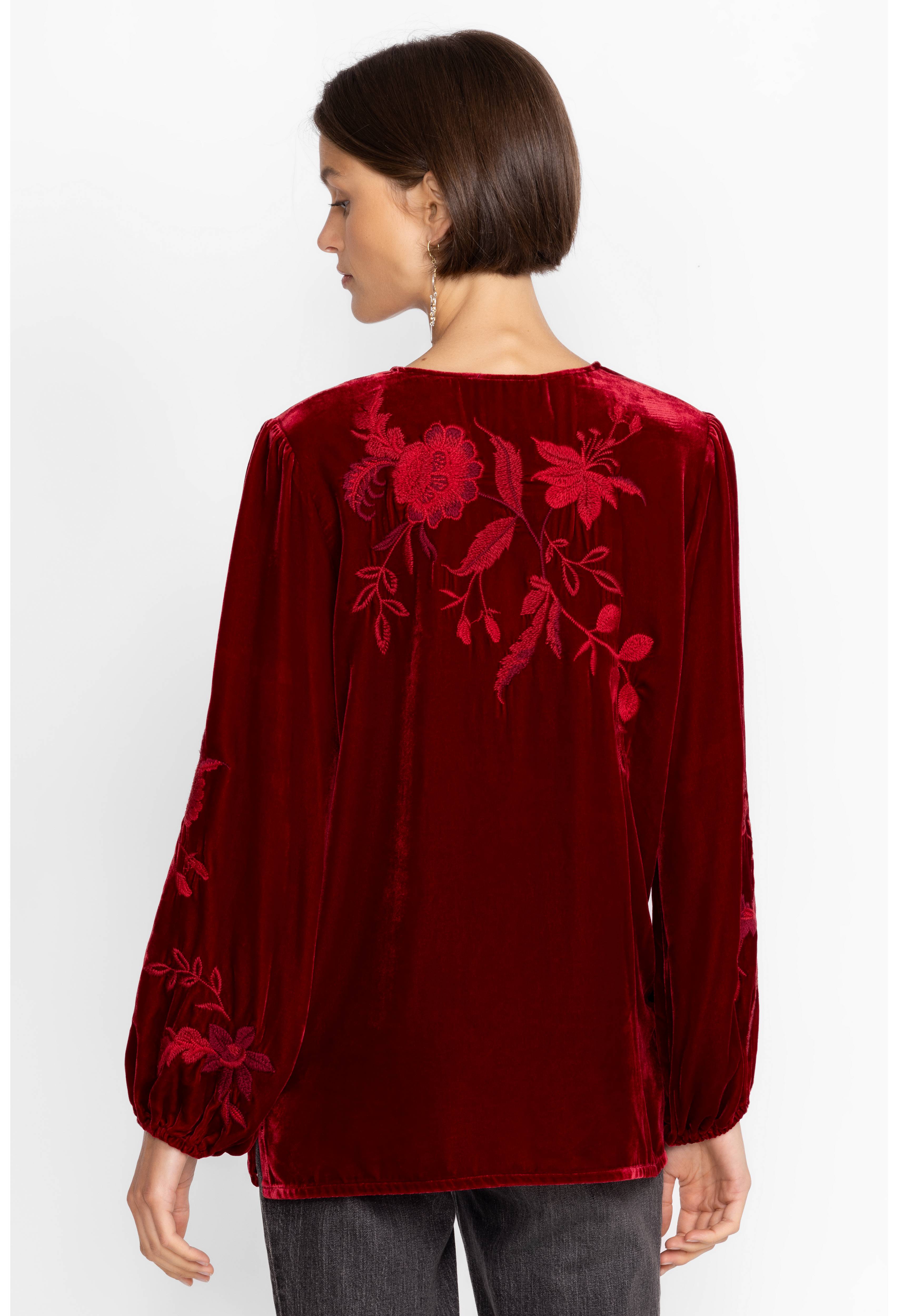 Buy Junie Velvet Relaxed Blouse | Johnny Was Buy Junie Velvet Relaxed Blouse | Johnny Was
