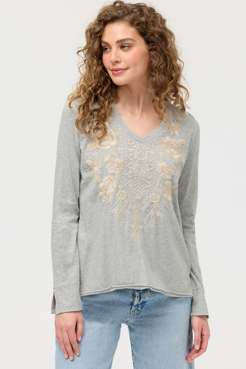 CARMELITA SLIT SLEEVE TEE, , large image 2