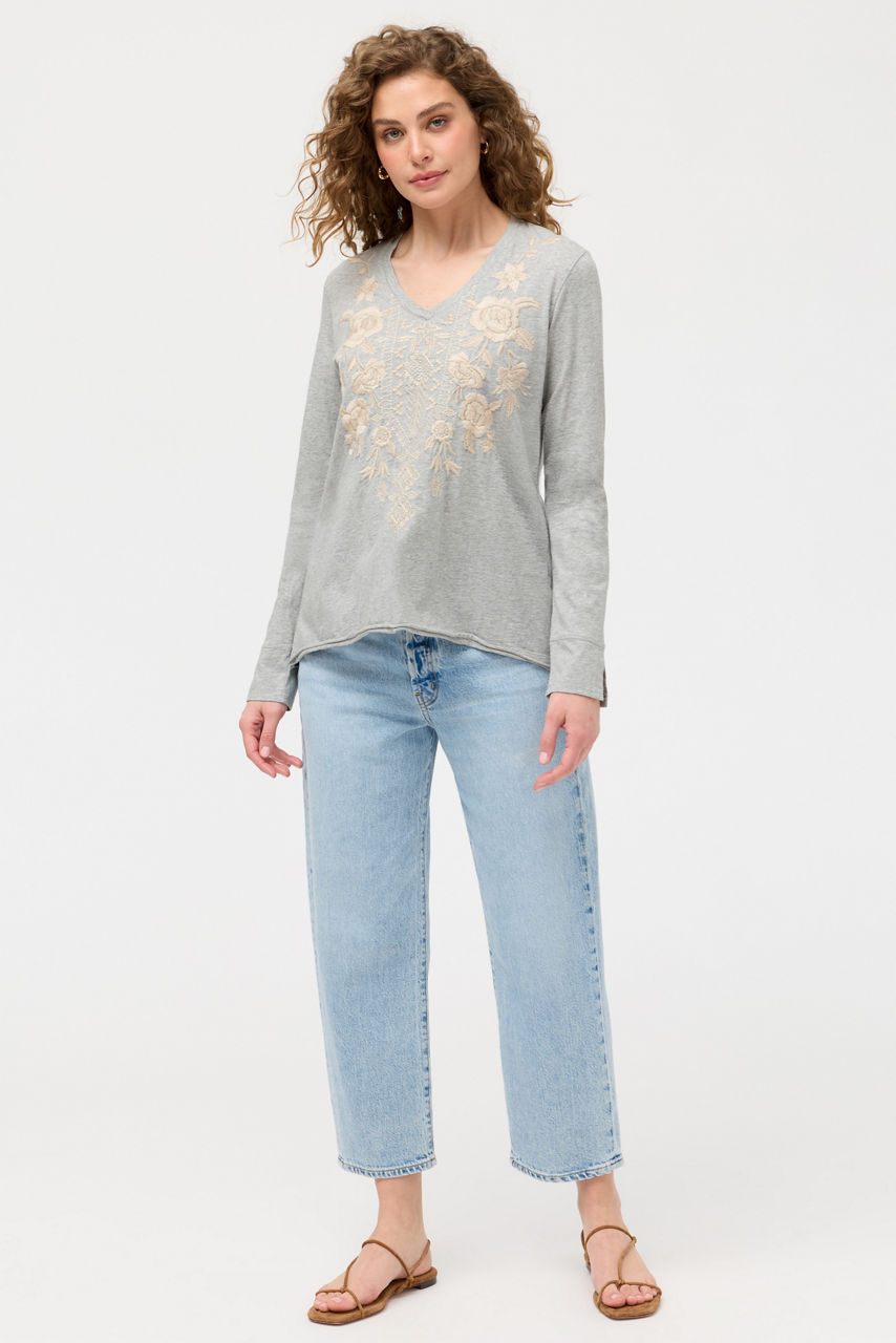 CARMELITA SLIT SLEEVE TEE, , large image 4