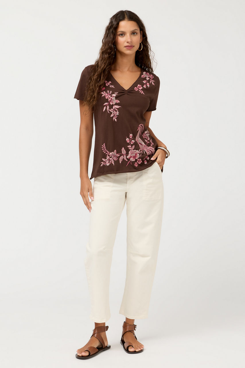 PLEAT FRONT TEE, , large image 2