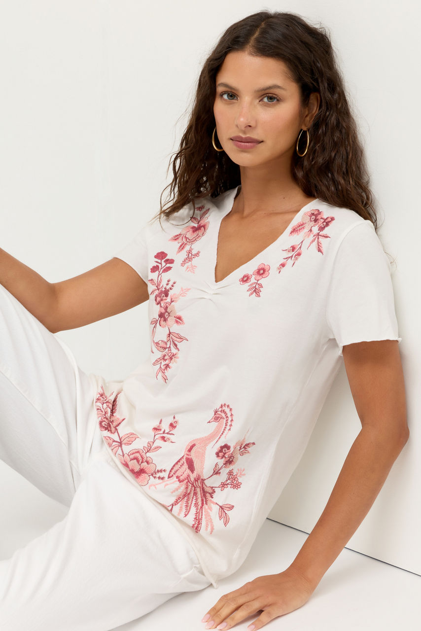 PLEAT FRONT TEE, , large image 1