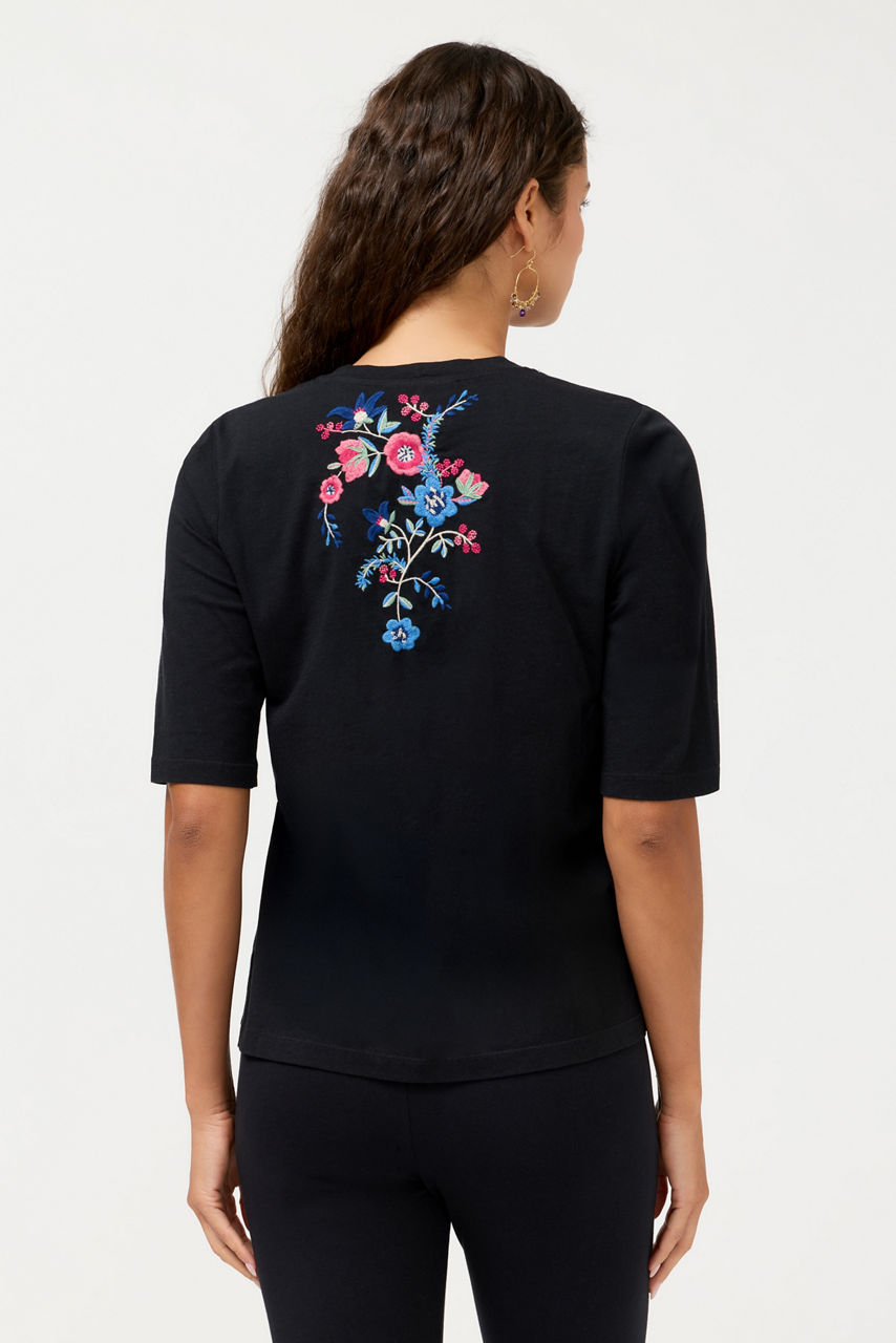 CREWNECK ELBOW SLEEVE TEE, , large image 4