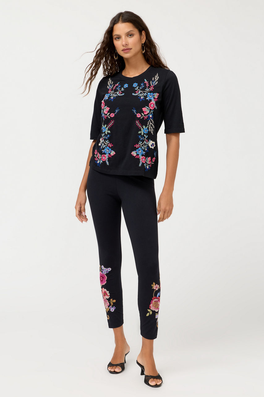 CREWNECK ELBOW SLEEVE TEE, , large image 5