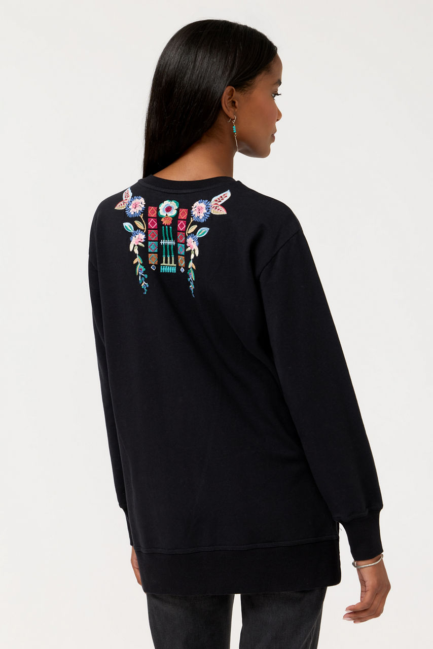 HIGH LOW CREW NECK SWEATSHIRT, , large image 3