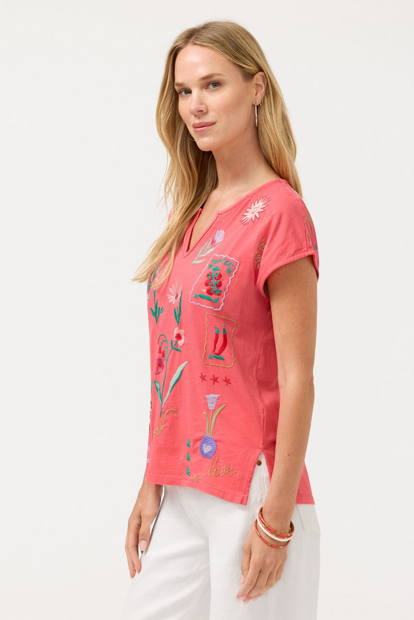 SLIT FRONT TEE, , large image 3