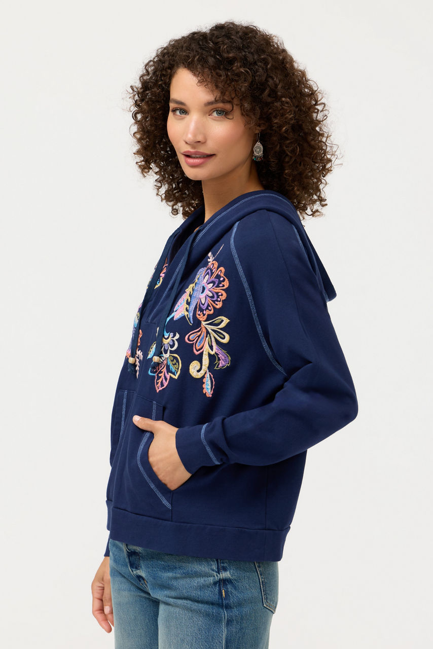 HOODED RAGLAN SWEATSHIRT, , large image 2