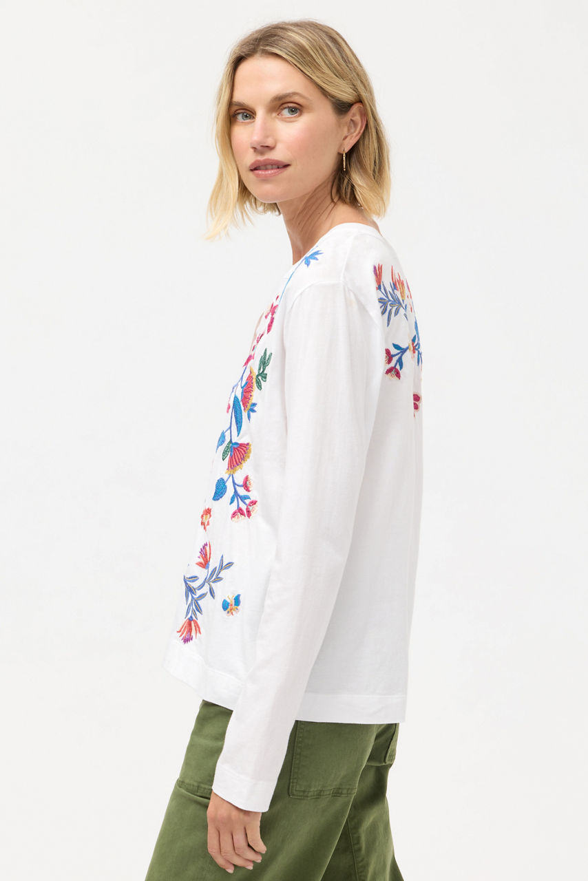 MIXED MEDIA HENLEY T-SHIRT, , large image 3