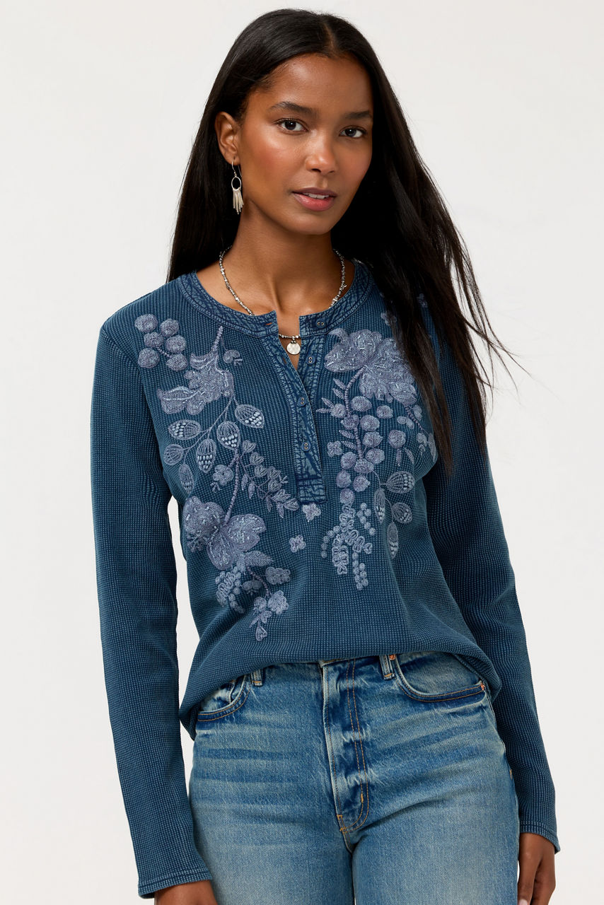 MIXED MEDIA HENLEY THERMAL, , large image 1